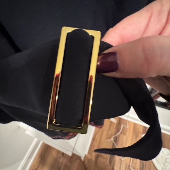 Ted Baker Dark Blue Long Sleeve Dress with Belt - Picture 4 of 7